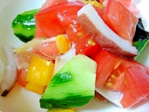 彩り楽しい、蛸と夏野菜のサラダ